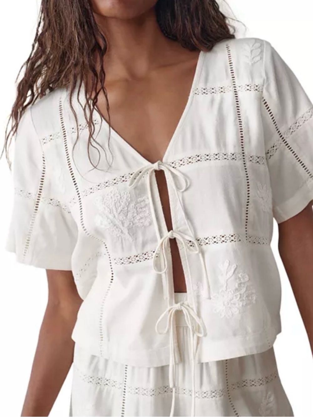 Marine Layer Archive Tie-Front Top